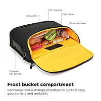 MOKOBARA The Transit Briefcase Vegan Leather & Nylon 15L Laptop Crossbody Messenger Bag for Men & Women