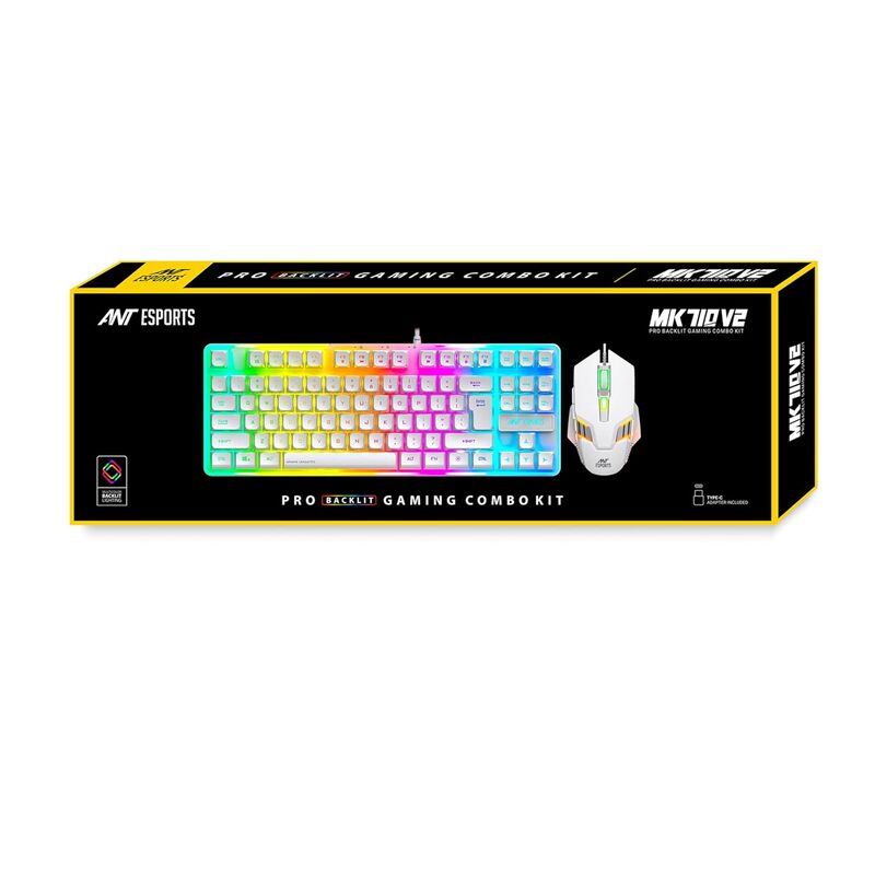ANT ESPORTS MK710V2 KEYBOARD &MOUSE COMBO WHITE