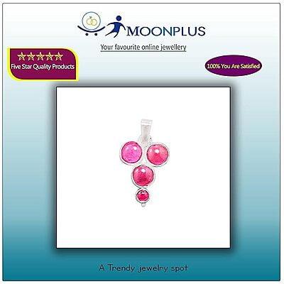 Silver Pendant/4 ancient design Red Stone pendant, Dollar