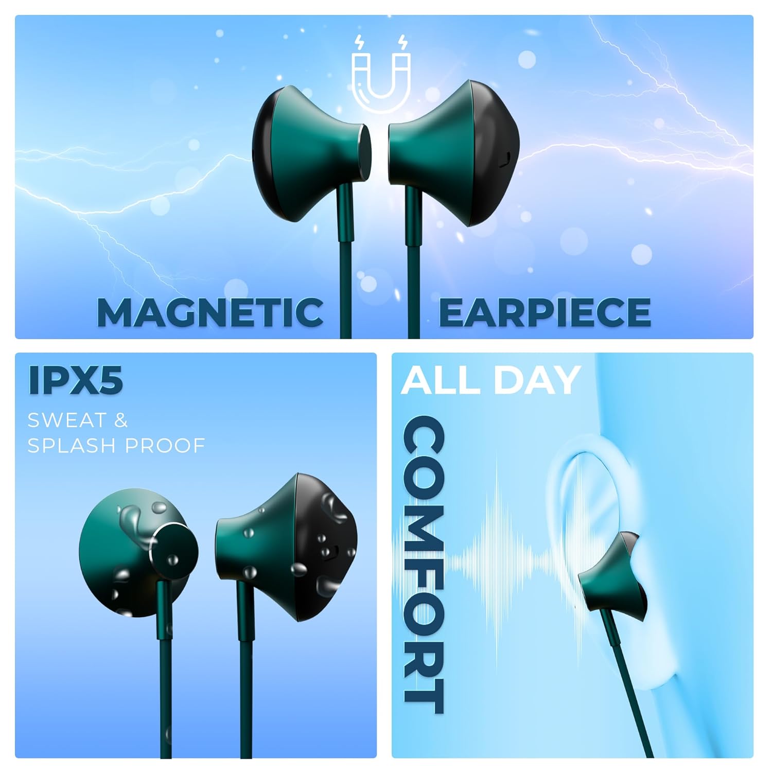Lapcare Wooband Primium LNB 201B neckband offers 20 hrs battery, Bluetooth 5.3, Type-C fast charging, 10mm drivers, magnetic earbuds & IPX5 water resistance for daily use.