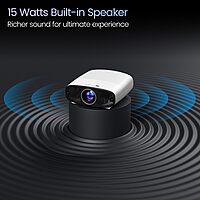 Portronics Beem 530 POR-2312 LED Projector – 7600 Lumens | 1080p | Android | White