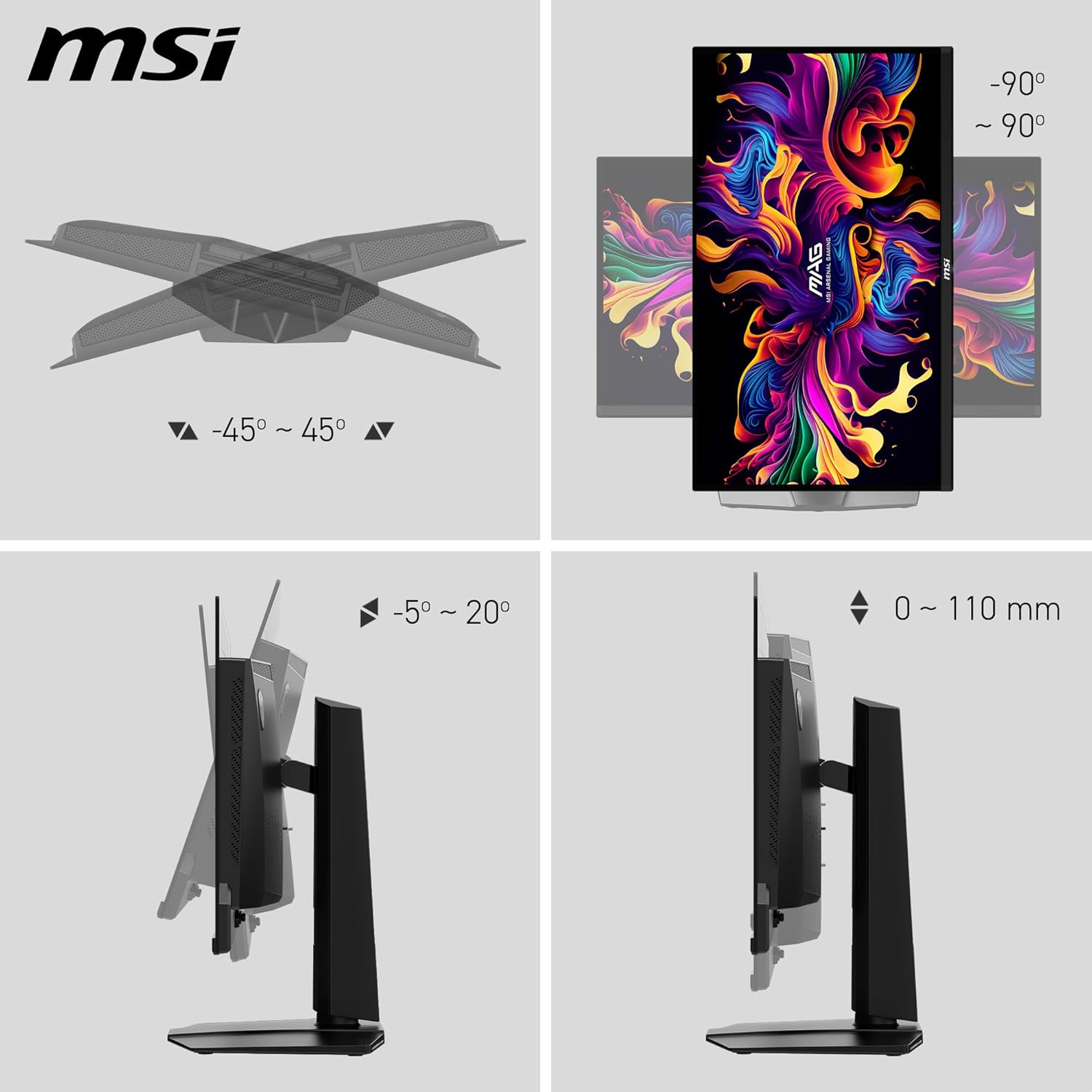 MSI 26.5 Inch 240Hz,Gaming Monitor, MAG 271QPX QD-OLED E2