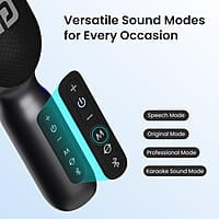 Portronics Dash 2 Wireless Bluetooth Karaoke Mic with 10W Speaker,Upto 10 Hour Playtime