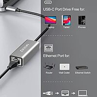 uPort Type-C to LAN + 3-Port USB Hub 2.0 offers seamless connectivity with a Type-C interface, providing a reliable Ethernet connection and three USB 2.0 ports for versatile device connections.