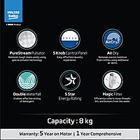 Voltas Beko, A Tata Product 8 Kg 5 Star Semi-automatic Top Load Washing Machine with Double Waterfall Technology