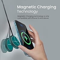 Ambrane Aero-Sync 15 Watt Fast Charging Wireless Pad, Compatible with Wireless Charging Enabled Devices, Smartphones