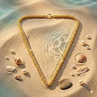 Impon Gold Plated Rope Chain Necklace for Men & Women | Thick Twisted Design Gold Finish Chain | Stylish Daily Wear Jewelry