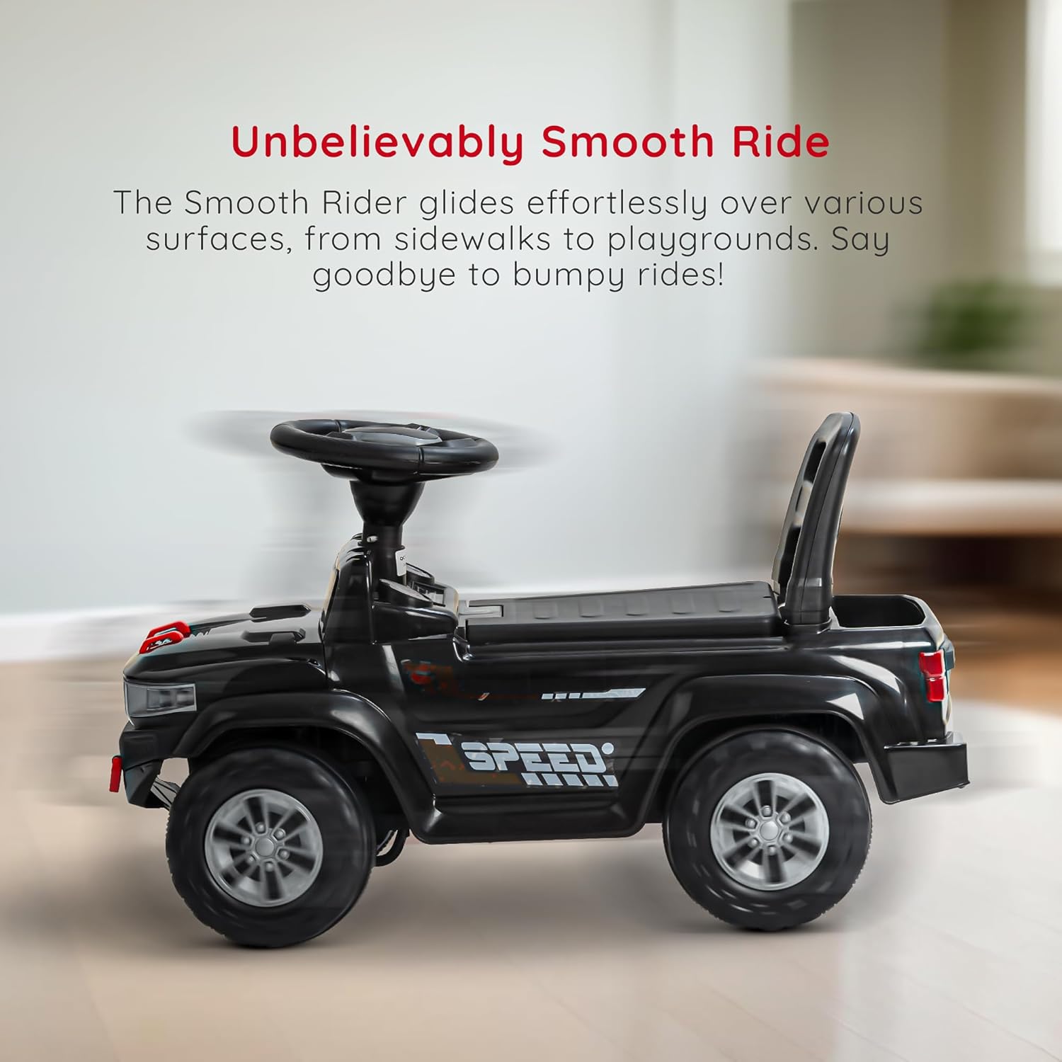 Baybee Push Ride on Baby Jeep for Kids Toys with LED Light & Storage Bin- Black Baybee Push Ride on Baby Jeep for Kids Toys with LED Light & Storage Bin- Black