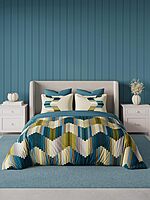 Grid Turkish Tiles Elemental DDecor Bed Sheet