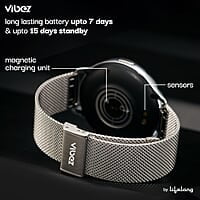 Vibez by Lifelong Smartwatch for Women 1.28" HD Display Bluetooth Calling,  7-Day Battery
