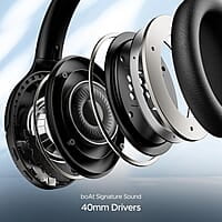 boAt Rockerz 551Anc Hybrid Active Noise Cancellation Over Ear Headphones with Up to 100H Playtime, ASAP Charge, Ambient Sound Mode &Dual Eq Modes, Enx Technology