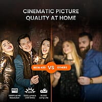 Portronics Beem 420 Led Projector with 3200 Lumens, 1080P Full Hd  250 Inches Display