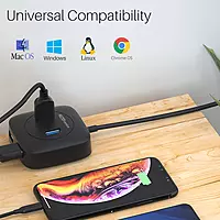 Portronics Mport 4A – 4-Port USB 3.0 Hub, 5Gbps Speed, compact design, plug and play, compatible with various devices, ideal for expanding USB connectivity, perfect for home and office use.