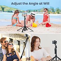 Portronics Lumistick 2 – 3-in-1 Selfie Stick Tripod: Capture amazing selfies and group photos with adjustable height and Bluetooth remote.