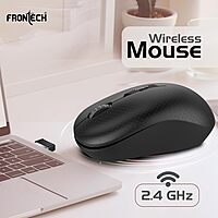 Frontech MS-0041 – Wireless optical mouse with 1000 DPI, ergonomic design, and smooth tracking for precise and comfortable daily use.