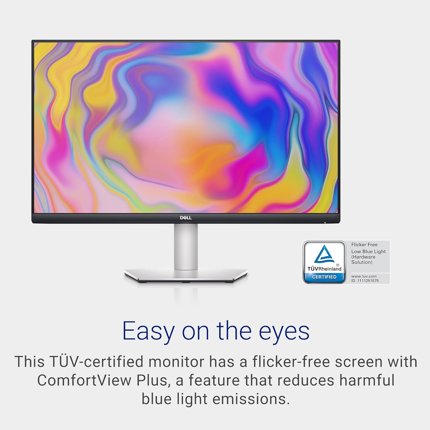 Dell 27" 4K UHD 60Hz Monitor, 8ms GTG, Dual 3W Speakers,S2722QC