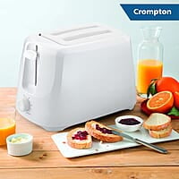 Crompton SunBrown Classic Pop-up Toaster 700W with Removable Crumb Tray 6 Browning Levels with Cancel Function