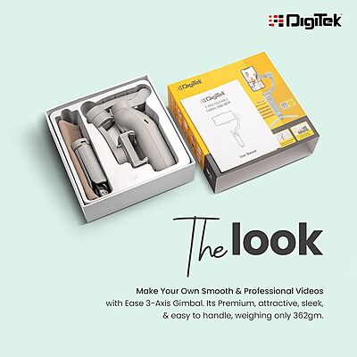 DIGITEK® (DSG-007F) 3-Axis Gray Smartphone Gimbal - Wide Angle Handheld Vlogging Stabilizer DIGITEK® (DSG-007F) 3-Axis Gray Smartphone Gimbal - Wide Angle Handheld Vlogging Stabilizer