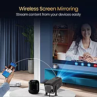 Portronics Beem 470 Mini Projector – 720p HD, 2000 Lumens, Compact Design | Ideal for Home Entertainment, Portable & Lightweight, Supports Multiple Devices