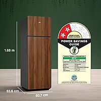 Godrej 272 L 2 Star Wood Finish, 30 Days Farm Freshness, Frost Free Inverter Double Door Refrigerator