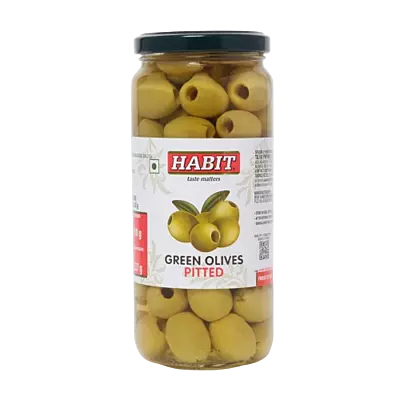 Habit - Green Olive Pitted 430 Grams