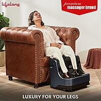 Lifelong Calf, Foot and Leg Massager Machine for Home 4 Vibration Motors mprove Blood Circulation, 80W