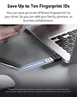Lexar JumpDrive F35 Pro 128GB USB 3.2 Pen Drive – Fingerprint Secure Storage