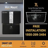 Faber Galaxy Fresh Alkaline RO+UV+MAT, 7 Liters, 8 Stage Water Purifier with Upto 2500 TDS, Black