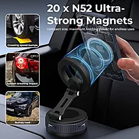 UltraProlink UM1226 - Magneto Universal Magnetic Dash/ Glass Mount with Vacuum Grip