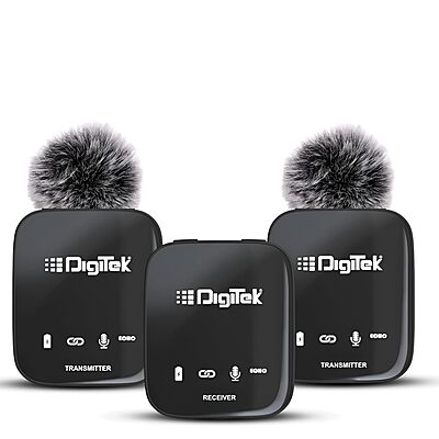 Digitek® (DWM 101 Wireless Microphone System with ANC Noise Reduction, 360° Sound Capture Digitek® (DWM 101 Wireless Microphone System with ANC Noise Reduction, 360° Sound Capture