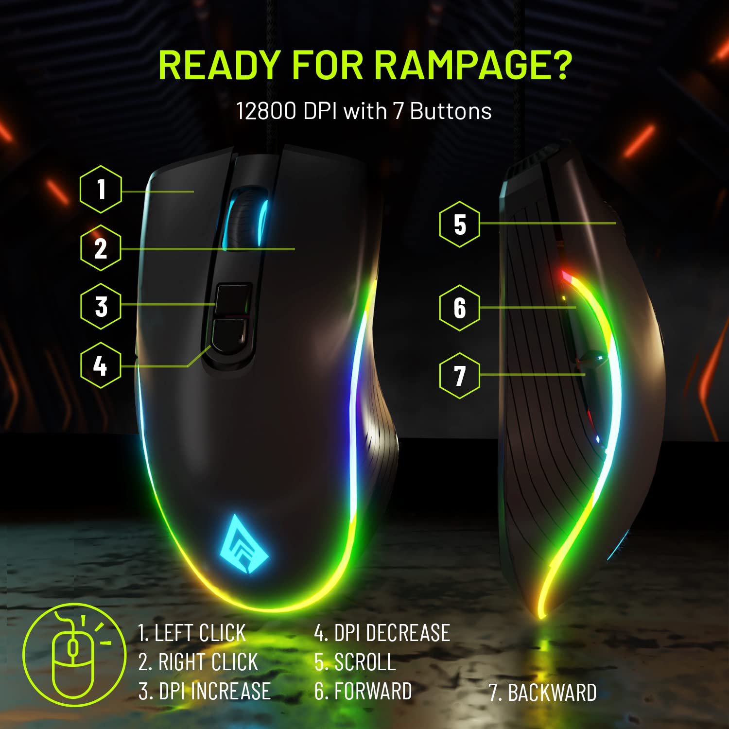 Archer Tech Lab Recurve 200 Wired Mouse