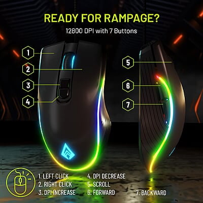 Archer Tech Lab Recurve 200 Wired Mouse Archer Tech Lab Recurve 200 Wired Mouse