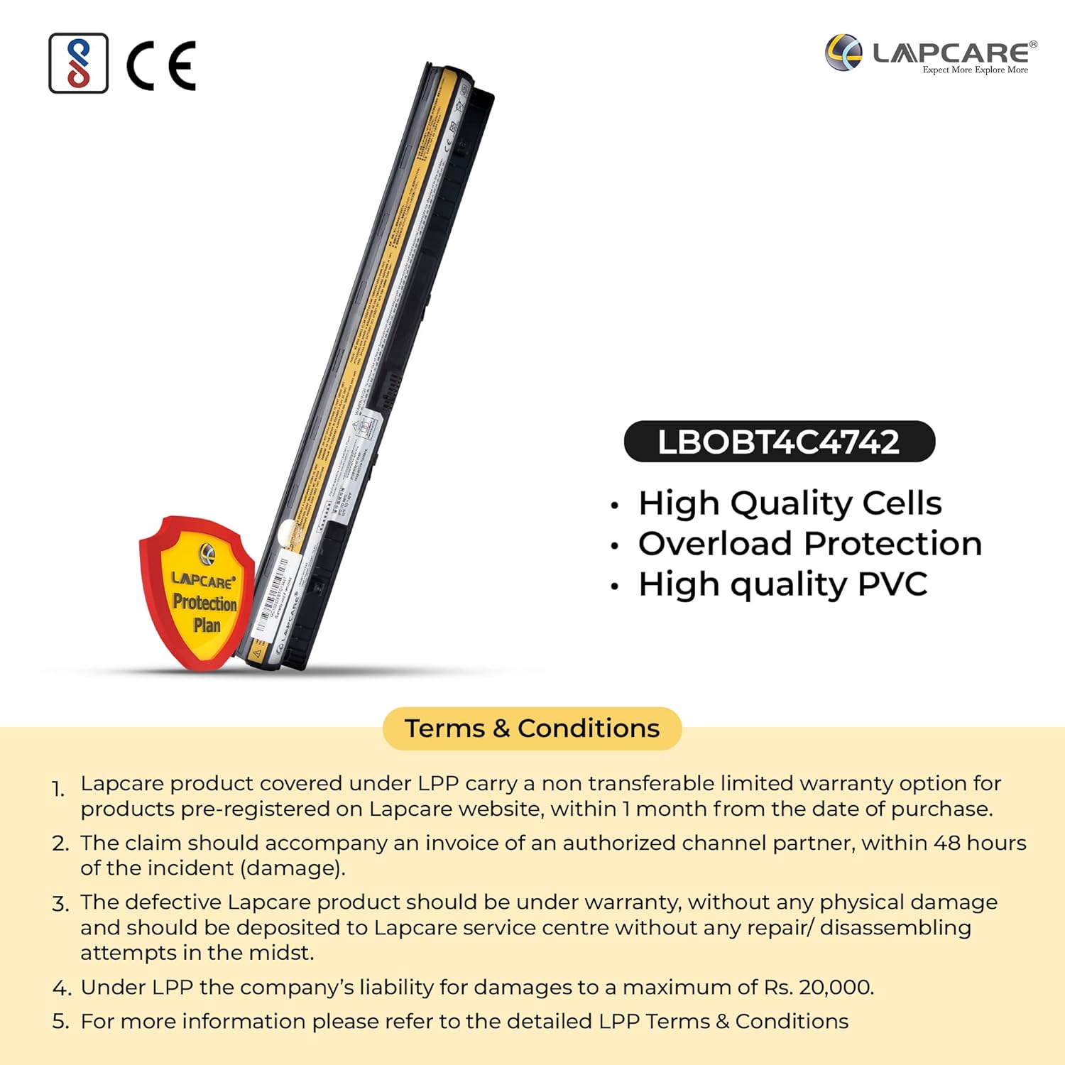 Lapcare L12L4E01 121500176 Laptop Battery for Lenovo Eraser G50-80 Z40 Z40-70 Battery