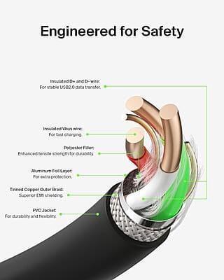 Belkin International USB Type C Cable 2A 1m Type C to USB-A 2.0 Male Cable, USB-IF Certified, Supports Fast Charging Belkin International USB Type C Cable 2A 1m Type C to USB-A 2.0 Male Cable, USB-IF Certified, Supports Fast Charging