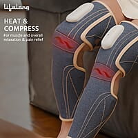 Lifelong Wireless Air Pressure Leg Massager Machine for Home - Thigh & Calf Pressure Massage for Both Legs
