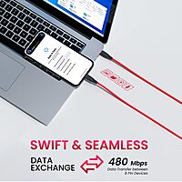 Portronics Silklink – 20W Type-C to Lightning Cable, 1M White. Fast charging and data transfer, durable design, compatible with iPhone and iPad. Perfect for everyday use and travel.