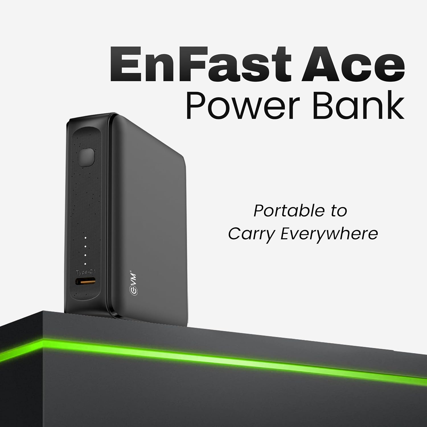 EVM P0408 EnFast Ace Power Bank 10,000mAh - Black