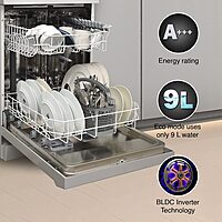 Godrej Eon Dishwasher 12 place setting Anti-Germ CrystaLight powered by UV Technology