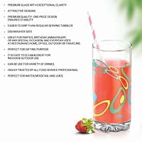 Treo by Milton D Ziner Torrent Glass Set of 6, 316 ml, Bubbles