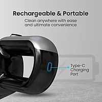 Portronics Mopcop 3 Cordless Vacuum Cleaner – Black: Lightweight, powerful suction, perfect for quick clean-ups. Sleek design, easy to maneuver.