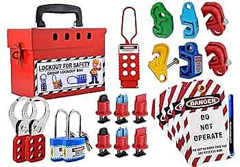 Group Lockout Tagout Box Kit For Electrical Safety