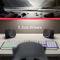 Zebronics Igloo 1 – 2.0 USB Speakers, 8W, LED Lighting, Compact & Powerful Sound for PC & Laptop