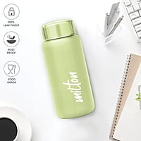 MILTON Aqua 500 Stainless Steel Water Bottle, 500 ml Single walled Leak Proof