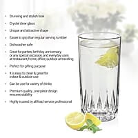 Treo by Milton Acme Cool Glass Tumbler Set of 6, 320 ml Each, Transparent | Dishwasher Safe | Serve Juices | Cold Drinks | Milkshake | Falooda | Water | Cocktails | Mixed Drinks