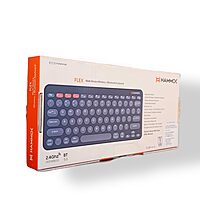 HAMMOK Flex Wireless Keyboard – Bluetooth & Wireless | Compact Design | Round Keys | Multi-Device Compatible | Black