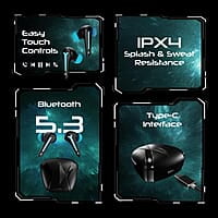 boAt Immortal 111 TWS in Ear Earbuds with Up to 40 Hours of Playtime, 40 Ms Super-Low Latency Beast Mode, RGB LEDs, Quad Mics with Enx Tech, ASAP Charge, Iwp Tech, Ipx4, Btv5.3