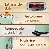 AGARO Royal 2 Slice Stainless Steel Pop Up Toaster 850W