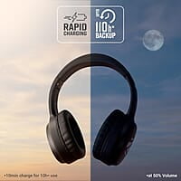 ZEBRONICS New Launch Aeon Wireless Over Ear Headphone with 110H Battery Backup, Supports Bluetooth & Aux, Gaming Mode, Enc, Dual Pairing, Rapid Charging