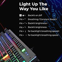 Coconut K17 Slam Wired Membrane Gaming Keyboard – Full Size 104 Keys | Rugged Iron Top | Backlit | 1.5m Braided Cable | Plug & Play | Gaming for Windows & Mac