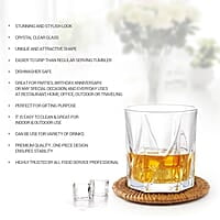 Treo by Milton Ignis On The Rocks Glass Tumbler,6 Pc Set,270 mlEach,Transparent